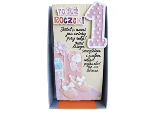 TABLICZKA ROCZEK Z SENTENCJĄ RÓŻOWA 14,5x7,5cm - Dyplomy i okładki - miniaturka - grafika 1