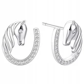 Biżuteria dla dzieci - KOLCZYKI SREBRNE KONIKI PODKOWY DLA DZIEWCZYNKI SREBRO PRÓBA 925 SZTYFTY - miniaturka - grafika 1