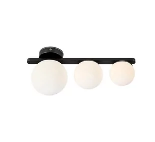 Markslojd Kinkiet PURO Wall 3L Black/Opal IP44 108349 108349 - Lampy ścienne - miniaturka - grafika 1