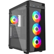 Obudowy komputerowe - GEMBIRD Gamingowa obudowa komputerowa ARGB Fornax K700 ATX czarna - miniaturka - grafika 1