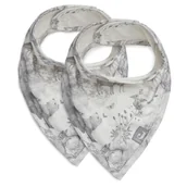 Śliniaki i fartuszki - Jollein - 2 Śliniaki Bandany Pimpelmees - Forest Animals - miniaturka - grafika 1