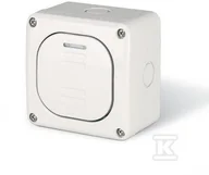 Klawisze i ramki - Scame Przycisk "światło" natynkowy, 10AX M95, IP66, szary, PROTECTA - miniaturka - grafika 1