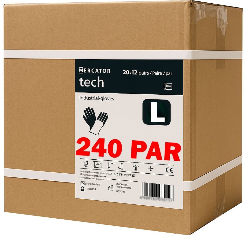 MERCATOR Tech Black+Black PU - 240 Par 9 - L