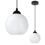 Lampy sufitowe - Lampa sufitowa wisząca Costa loft 1xE27 klosz kula biały/czarny Light Home LH - miniaturka - grafika 1