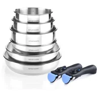 Zestawy garnków i patelni - Zestaw naczyń kuchennych indukcyjnych - Arthur Martin - AM5538 - Stal nierdzewna - 8 sztuk - Rączka demontowalna - Do wszystkich rodzajów palników, .. - miniaturka - grafika 1