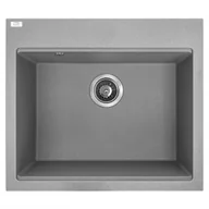 Zlewozmywaki - Laveo SBT 510Y Zlewozmywak granitowy1 komoraWymiary 500x570x200 mm Wymiar szafki 600 mmWyko$272czenie szareW zestawie z syfonem Space Saving i korkiem klik klak - miniaturka - grafika 1
