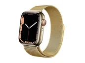 Akcesoria do zegarków - CRONG Pasek ze stali nierdzewnej Milano Steel do Apple Watch 38/40/41 mm (złoty) - miniaturka - grafika 1