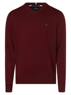 Swetry męskie - Tommy Hilfiger Sweter z dodatkiem kaszmiru Mężczyźni Bawełna czerwony jednolity, M - miniaturka - grafika 1
