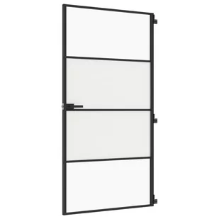Drzwi wewnętrzne, czarne, 102,5x201,5 cm, szkło i aluminium 8721012119741 - Drzwi wewnętrzne - miniaturka - grafika 3