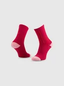 Skarpetki i podkolanówki sportowe - 4F Skarpetki trekkingowe długie damskie - różowe 39-42 - miniaturka - grafika 1