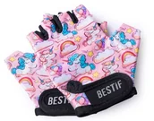 Rękawiczki rowerowe - Bestif, Rękawiczki rowerowe, BRR11 / BRR12, różowy, rozmiar XXS/XS - miniaturka - grafika 1