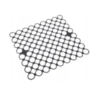 Pozostałe akcesoria kuchenne - Mata kratka do zlewu tworzywo miękka prostokątna grafitowy szary ciemny - miniaturka - grafika 1