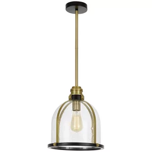 LAMPA WISZĄCA LOFT CZARNO-MOSIĘŻNA BRANSON - Lampy sufitowe - miniaturka - grafika 1