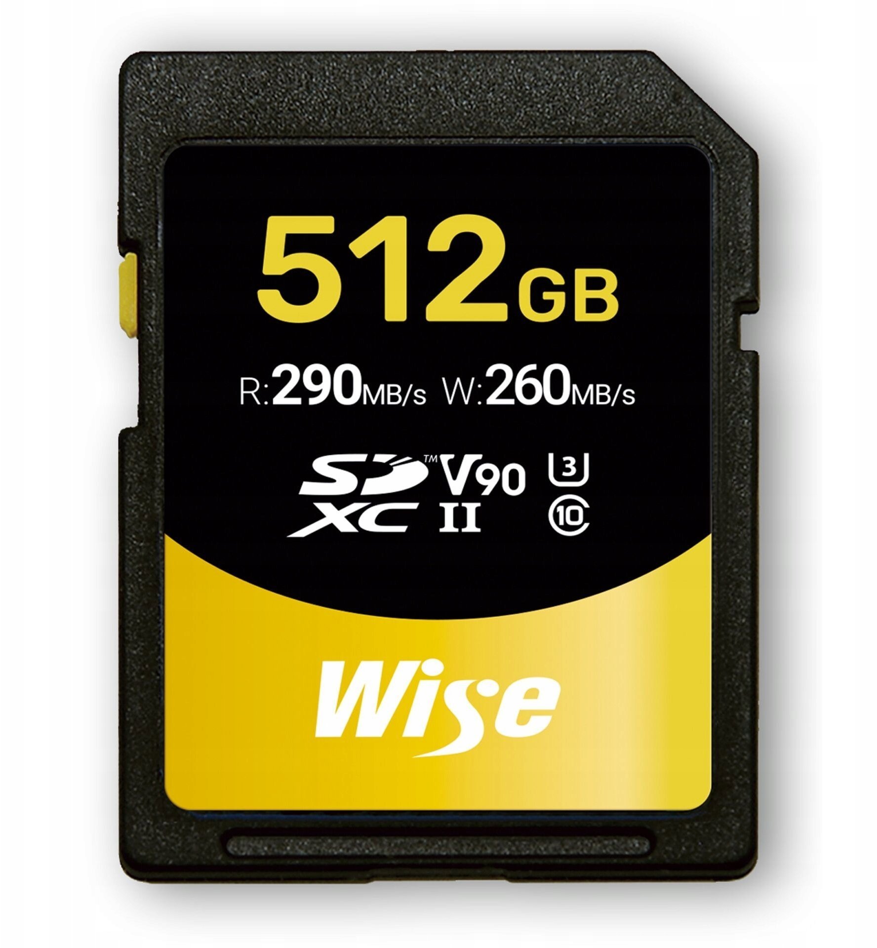 Wise SDXC UHS-II V90 512GB R:290MBs / W:260MBs WI-SD-N512