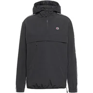 Kurtki męskie - Champion Męska kurtka z kapturem Legacy Outdoor powlekana tkana nylonowa taśma z logo z kapturem, czarna, S - miniaturka - grafika 1