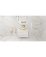 Umywalki - Lavita Merida Gold/White Umywalka nablatowa 37 cm złoty/biały połysk 5900378322603 - miniaturka - grafika 1