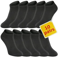 Skarpetki męskie - 10 PAR SKARPETKI STOPKI MĘSKIE CZARNE KRÓTKIE BAMBUSOWE ROZMIAR 40-43 - miniaturka - grafika 1