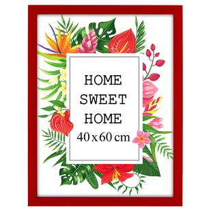Ramka na zdjęcia 40x60 cm, drewniana w kolorze czerwonym - Ramki na zdjęcia - miniaturka - grafika 1