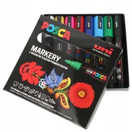 Zakreślacze - Zestaw POSCA 8 szt w tekturowym PUDEŁKU dystr. PL Markery POSCA - miniaturka - grafika 1