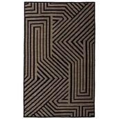 Dywany - Dywan tkany Velesa 160 x 230 cm czarno-beżowy - miniaturka - grafika 1