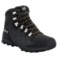 Buty trekkingowe męskie - Jack Wolfskin Trekkingi Refugio Texapore Mid M 4049841 Czarny - miniaturka - grafika 1