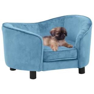 Sofa dla psa, turkusowa, 69x49x40 cm, pluszowa - Legowiska dla psów - miniaturka - grafika 1