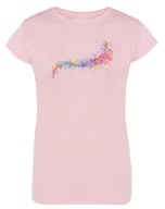 Koszulki i topy damskie - T-Shirt damski nadruk kolorowe Nutki MUZYKA r.L - miniaturka - grafika 1