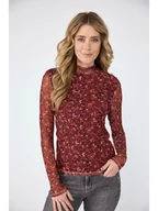 Koszulki i topy damskie - LIEBLINGSSTÜCK Koszulka w kolorze czerwono-czarnym - miniaturka - grafika 1