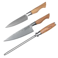 Noże kuchenne - Zestaw noży ESSENTIAL PROFESSIONAL OLIVE WOOD - miniaturka - grafika 1