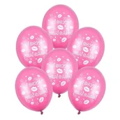 Wieczór panieński i kawalerski - Balony nadruk różowe Wieczór Panieński - 6 sztuk - miniaturka - grafika 1