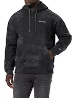 Bluzy męskie - Champion Męska bluza z kapturem American Classics Tie Dye, czarny (Kohle), S - miniaturka - grafika 1