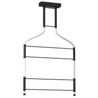 Lampy sufitowe - Futurystyczna lampa wisząca ALHA 9057 Shilo LED 32W 3000K czarna - miniaturka - grafika 1