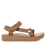 Sandały damskie - Sandały Teva Midform Universal Canvas 1127570 Brązowy - miniaturka - grafika 1