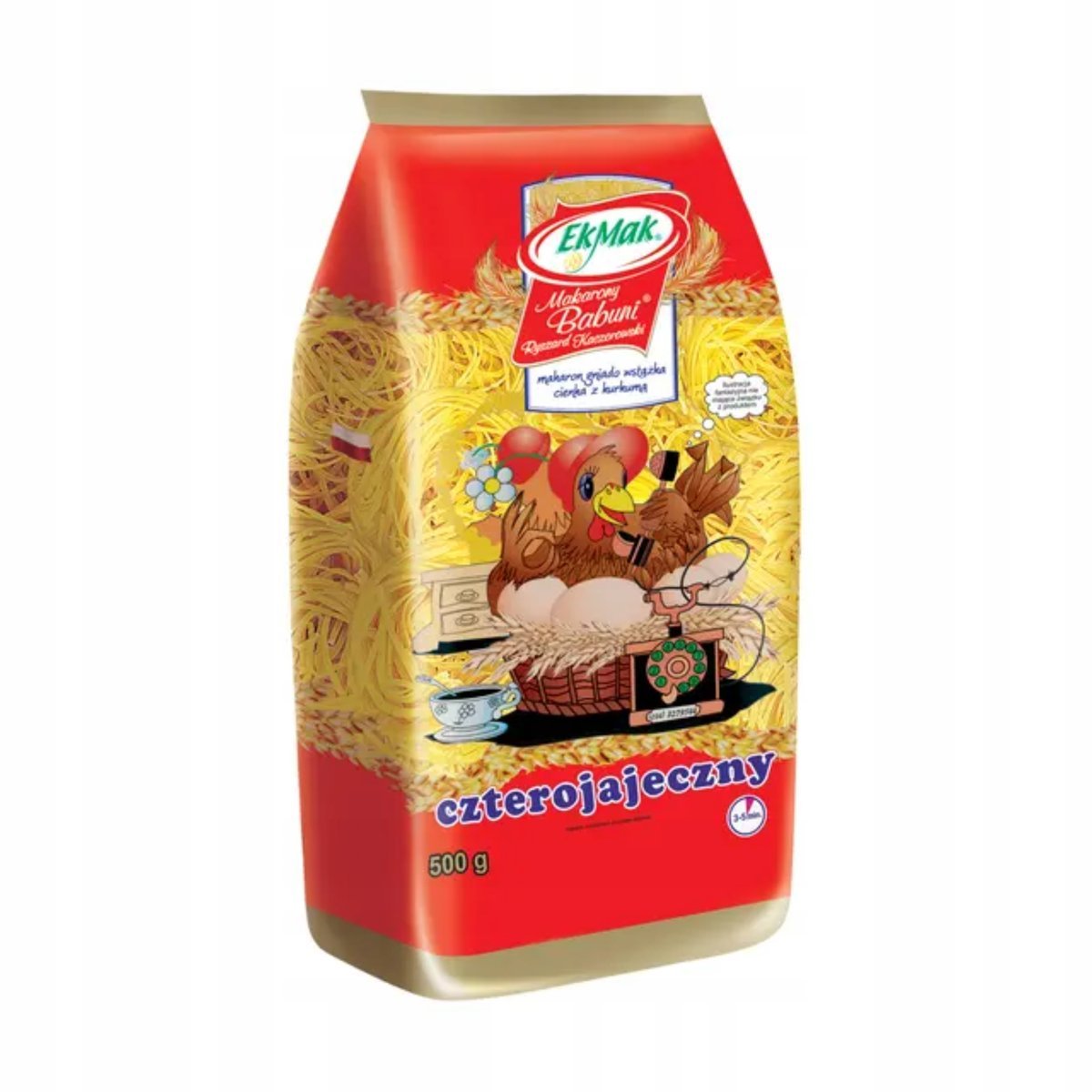 MAKARON BABUNI 4-JAJECZNY WSTĄŻKA CIENKA EKMAK 500G