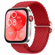 Akcesoria do smartwatchy - Opaska pasek bransoletka NYLON LOOP Huawei Watch FIT 3 czerwony - miniaturka - grafika 1