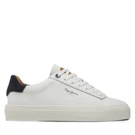 Sneakersy męskie - Sneakersy Pepe Jeans Yogi Original 23 PMS30930 Biały - miniaturka - grafika 1