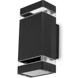 Lampa Ogrodowa Kinkiet Elewacyjny Góra Dół Gu10 Czarny Hedera Lumiled - Lampy ogrodowe - miniaturka - grafika 1