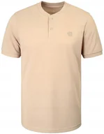Koszulki męskie - T-SHIRT Męski Koszulka w Serek BEŻOWA Bawełna Pika BYLONGO XL Pako Jeans - miniaturka - grafika 1