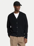 Swetry męskie - Selected Homme Kardigan Cody 16095620 Czarny Relaxed Fit - miniaturka - grafika 1