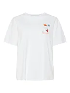 Koszulki i topy damskie - Pieces Koszulka "Flura" w kolorze białym - miniaturka - grafika 1