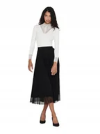 Spódnice - ONLY SPÓDNICA TIULOWA Z PODSZEWKĄ CZARNA MIDI XL 6BA - miniaturka - grafika 1