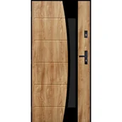 Drzwi zewnętrzne - Pantor Drzwi zewnętrzne stalowe wejściowe Lyon Black Dąb Turner 80 lewe - miniaturka - grafika 1