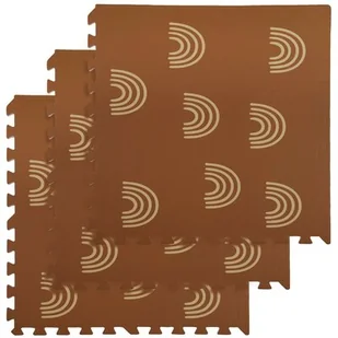 Humbi Mata fitness Puzzle piankowe 3 szt wzór brązowa 14359-uniw - Maty do ćwiczeń - miniaturka - grafika 1