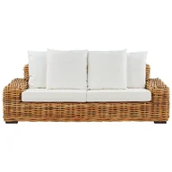 Sofy ogrodowe - Sofa ogrodowa rattanowa naturalna FORLI - miniaturka - grafika 1