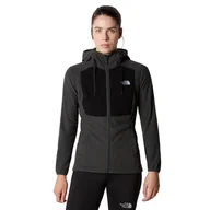 Bluzy damskie - Damska bluza polarowa The North Face Homesafe Full Zip Fleece Hoodie black/asphalt grey stripe/black - L - miniaturka - grafika 1