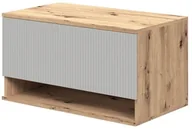 Szafki łazienkowe - Szafka pod umywalkę AVIOLA 1S 80cm dąb artisan/kaszmirowy mat HALMAR - miniaturka - grafika 1