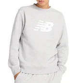 Bluzy męskie - Bluza męska New Balance MT43905AG - szara - miniaturka - grafika 1