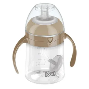 Pierwszy kubek z obciążoną słomką LOVI 150 ml Brown - Kubki dla dzieci - miniaturka - grafika 1