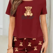 Inne - TEMU Zestaw Piżam z Nadrukiem Małego Misia - miniaturka - grafika 1