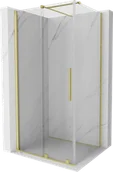 Kabiny prysznicowe - Mexen Velar kabina prysznicowa rozsuwana 100x120 cm, transparent, złota szczotkowana - 871-100-120-01-55 - miniaturka - grafika 1
